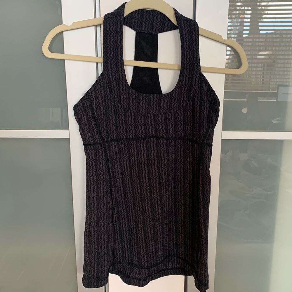 Marbled Black Lululemon Racerback Workout Tank